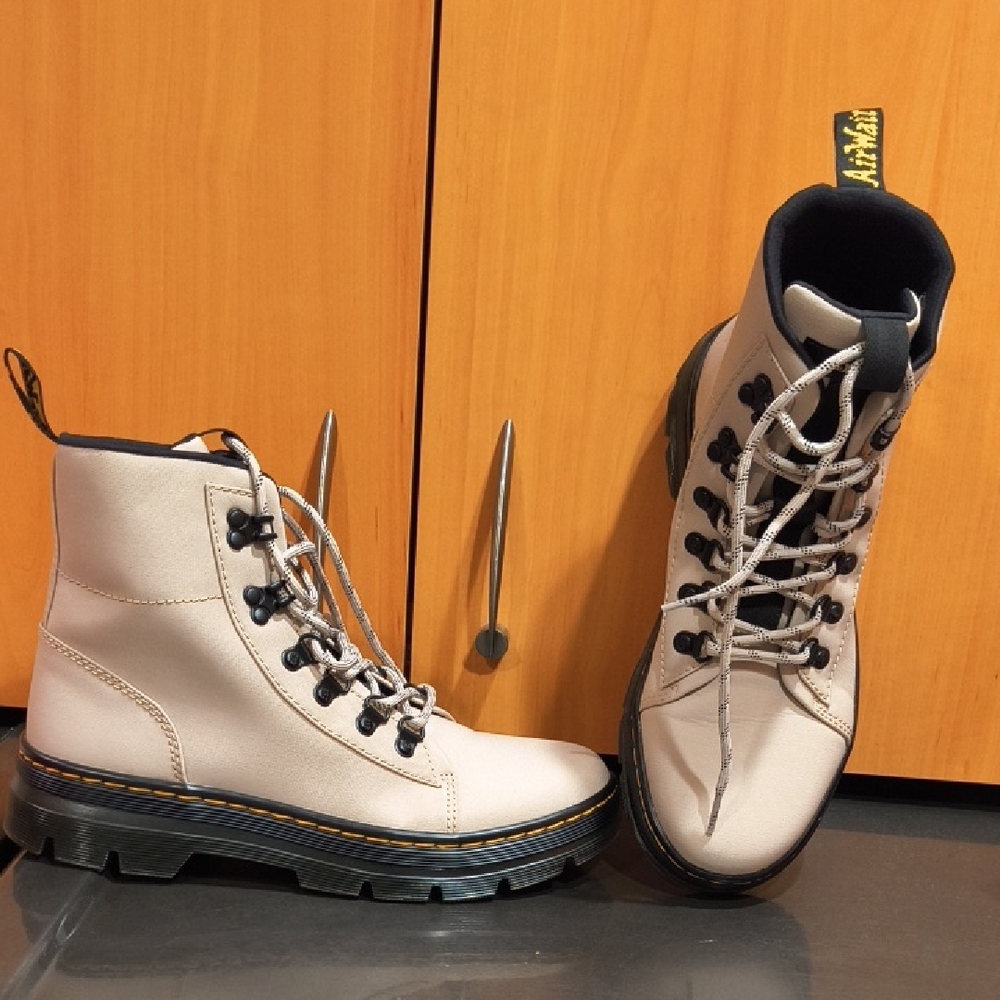 Dr. Martens Women's Beige Combat Boots